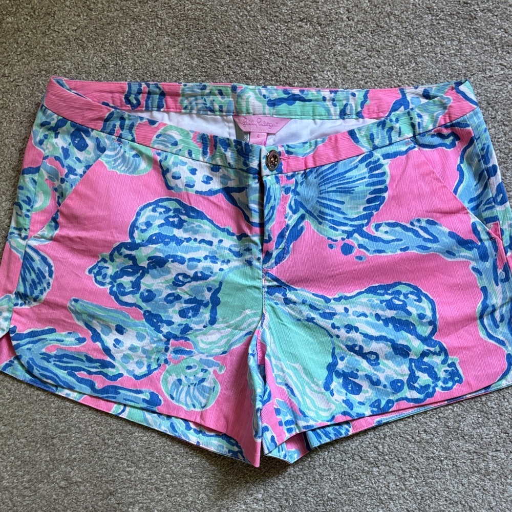 Lilly Pulitzer Pink and Blue Patterned Shorts
